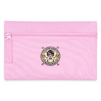 Love and Bananas Retro Woman Design - Pencil Case - pink - Front
