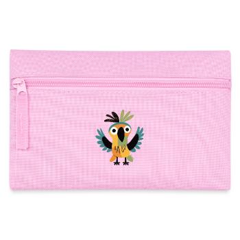 Bunter, lustiger Papagei - Federtasche - Rosa - Vorne