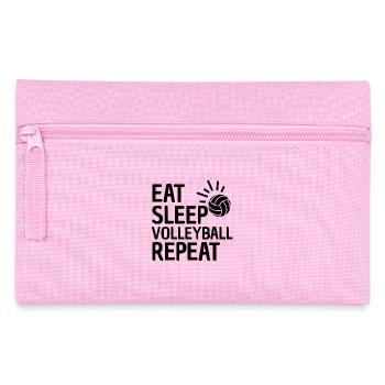 Eat Sleep Volleyball Repeat Volleyball Player - Pencil Case - pink - Front