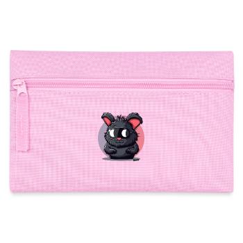 Funny bunny with ski goggles - Pencil Case - pink - Front
