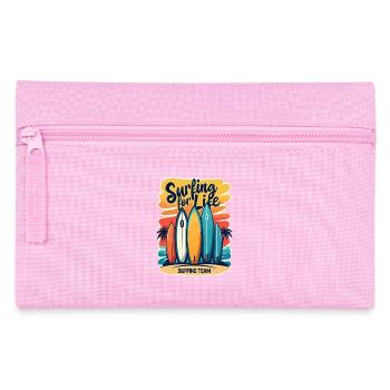 Surfing for Life Wave Boards & Beach - Pencil Case - pink - Front