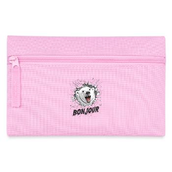 cool through the wall: Polar bear Bonjour - Pencil Case - pink - Front