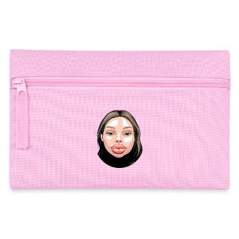 verstörend schöne Schnönheit aus Plastik - Federtasche - Rosa - Vorne