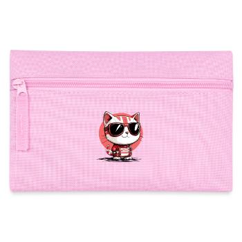 Cool cat with sunglasses - Pencil Case - pink - Front