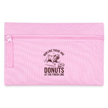 Laufe Wie Ein Marathonläufer Mit Donuts Am Ziel - Federtasche - Rosa - Vorne