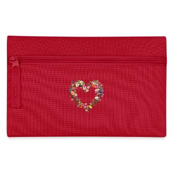 Cœur de fleurs délicates Fleurs printanières - Trousse - rouge - Devant
