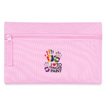 Ich Liebe Fingerfarbe Handabdrücke Kreativität - Federtasche - Rosa - Vorne