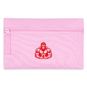 Gorilla Muskeln Bodybuilding Kämpfer - Federtasche - Rosa - Vorne