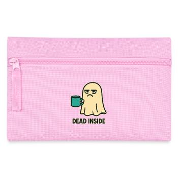 Geist mit Kaffee und innerlich totem Blick - Federtasche - Rosa - Vorne