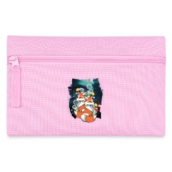 Waldtiere Fuchs Füchse Wald Wildtiere - Federtasche - Rosa - Vorne