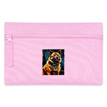 Akita Dog Portrait - Pencil Case - pink - Front
