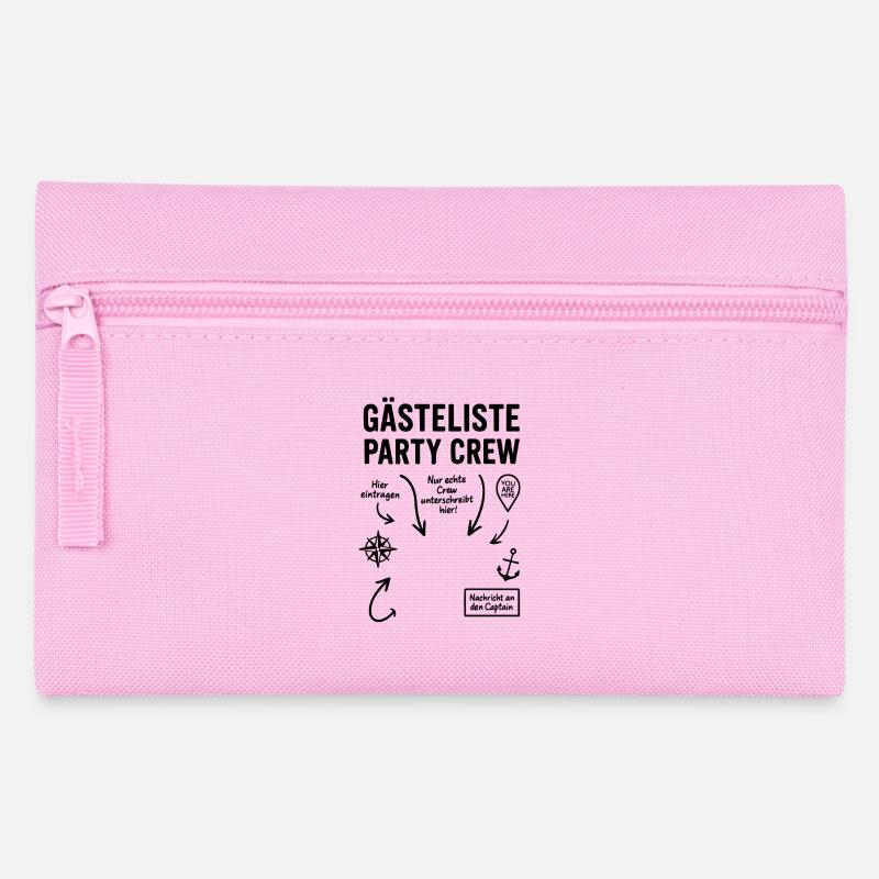 Gästeliste Party Crew - Federtasche - Rosa