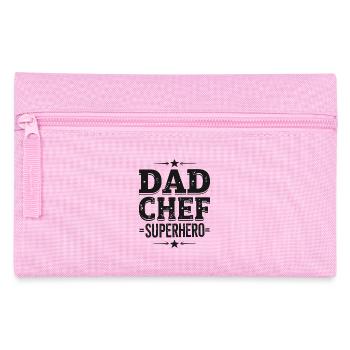 Dad Chef Superhero – Papa Koch Superheld - Pencil Case - pink - Front