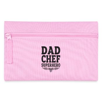Dad Chef Superhero – Papa Koch Superheld - Pencil Case - pink - Front