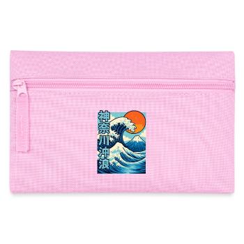 Große Welle Kanagawa Comic Stil - Federtasche - Rosa - Vorne