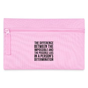 Der Unterschied zwischen dem Unmöglichen und dem - Federtasche - Rosa - Vorne
