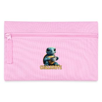 Chillkröte Wortspiel Schildkröte - Federtasche - Rosa - Vorne