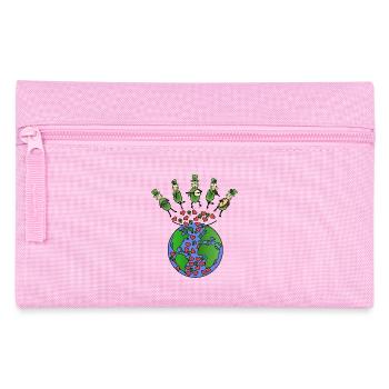 Folk Music Sheep - Pencil Case - pink - Front