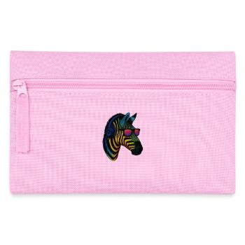 Cooles Zebra 90er Sonnenbrille Kopfhörer Musik - Federtasche - Rosa - Vorne
