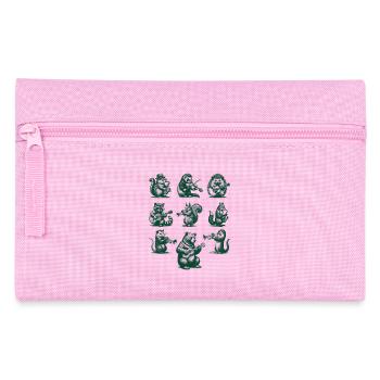 Forest Animals Playing Instruments Music Lover - Pencil Case - pink - Front