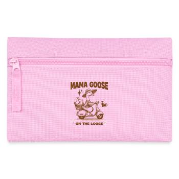 Mama Gans Auf Dem Losen Süße Mama Gans Auf Roller - Federtasche - Rosa - Vorne