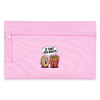 C’est toi mon frère ? Dessin animé de frites de pommes de terre drôle - Trousse - rose - Devant