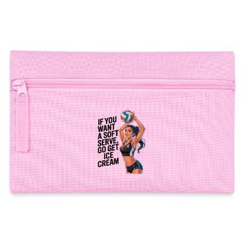 Soft-Serve? Dann ab zum Eis – Volleyball - Federtasche - Rosa - Vorne
