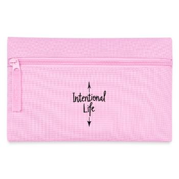 Intentional Life Bewusstes Leben Sprüche Spruch - Federtasche - Rosa - Vorne