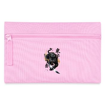 Powerful panther with katana - Pencil Case - pink - Front