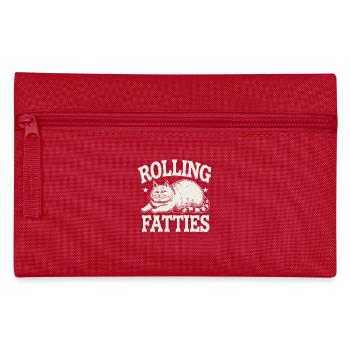 Rolling Fatties Cat Humor - Pencil Case - red - Front