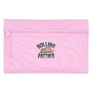 Rolling Fatties Cat Humor - Pencil Case - pink - Front