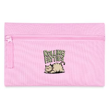 Rolling Fatties Cat Humor - Pencil Case - pink - Front
