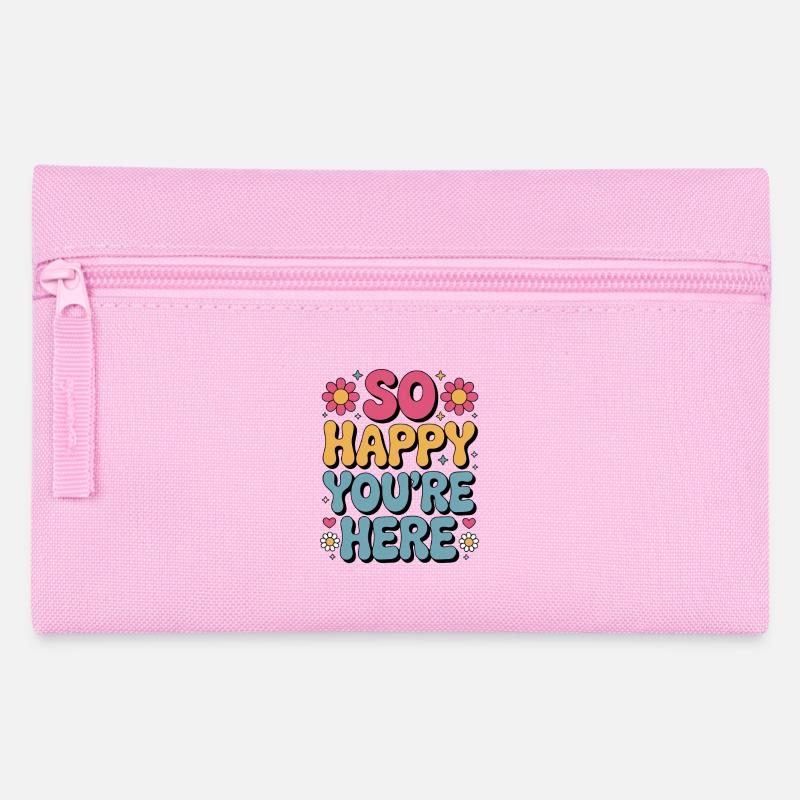 Tellement content que vous soyez ici Retro - Trousse - rose
