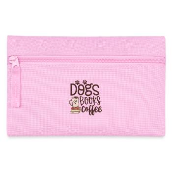 Dogs Books And Coffee - Pencil Case - pink - Front