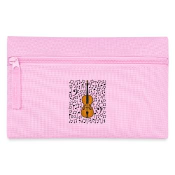 Violoncelle Notes de Musique Violoncelle Musicien à cordes - Trousse - rose - Devant
