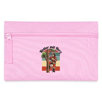 Retter mit Herz - Federtasche - Rosa - Vorne