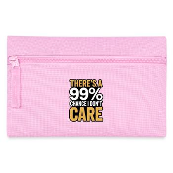 99% Chance das es mir egal ist Sarkasmus Spruch - Federtasche - Rosa - Vorne
