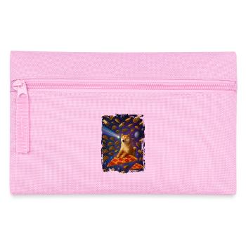 Space cat pizza with nacho sky - Pencil Case - pink - Front