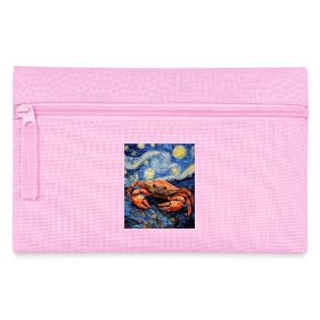 Crabe style Van Gogh étoilé - Trousse - rose - Devant