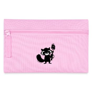 Unhinged Raccoon Design – Dark Humor Trash Panda A - Federtasche - Rosa - Vorne