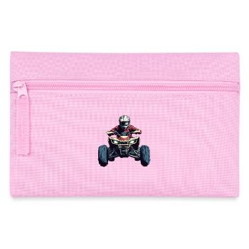 Quad Fahrer Offroad-Action - Federtasche - Rosa - Vorne
