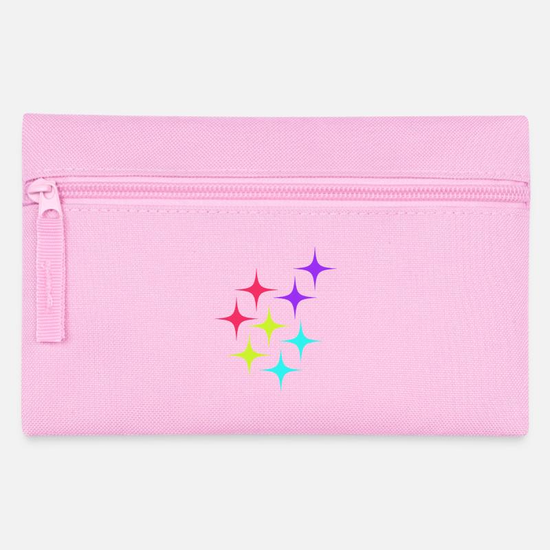 Colorful star sparkle pattern - Pencil Case - pink