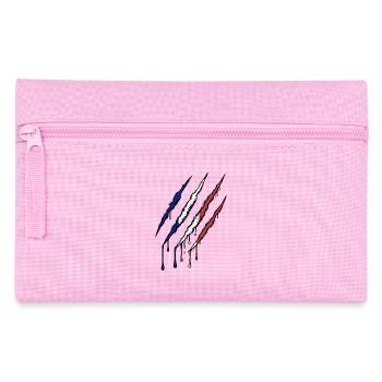 Frankreich Tricolore Kralle Grunge Flagge Kratzer - Federtasche - Rosa - Vorne