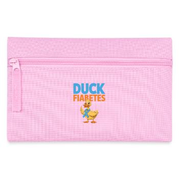 Duck Fiabetes Duck Diabetes Awareness Blue Ribbon - Pencil Case - pink - Front