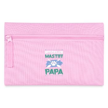 mastiff dog dad - Pencil Case - pink - Front