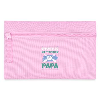 rottweiler hunde papa - Federtasche - Rosa - Vorne