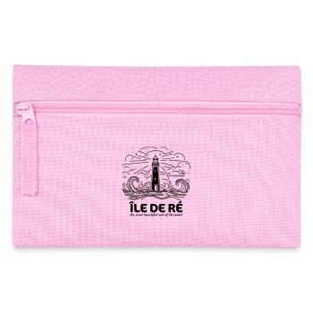 Cadeau Île de Ré Souvenir Plages Charente-Maritime - Trousse - rose - Devant