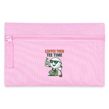 Coffee Then Tee Time : Humour de golf pour les golfeurs - Trousse - rose - Devant