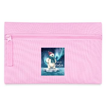 Born for Winter Polar Bear - Pencil Case - pink - Front