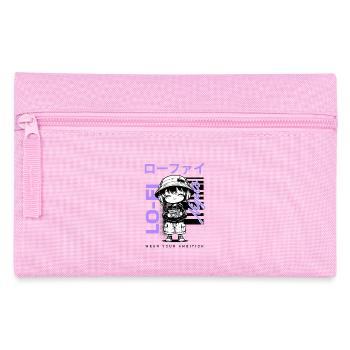 Lo-Fi Nights – Kawaii Chibi avec Walkman Streetwear - Trousse - rose - Devant